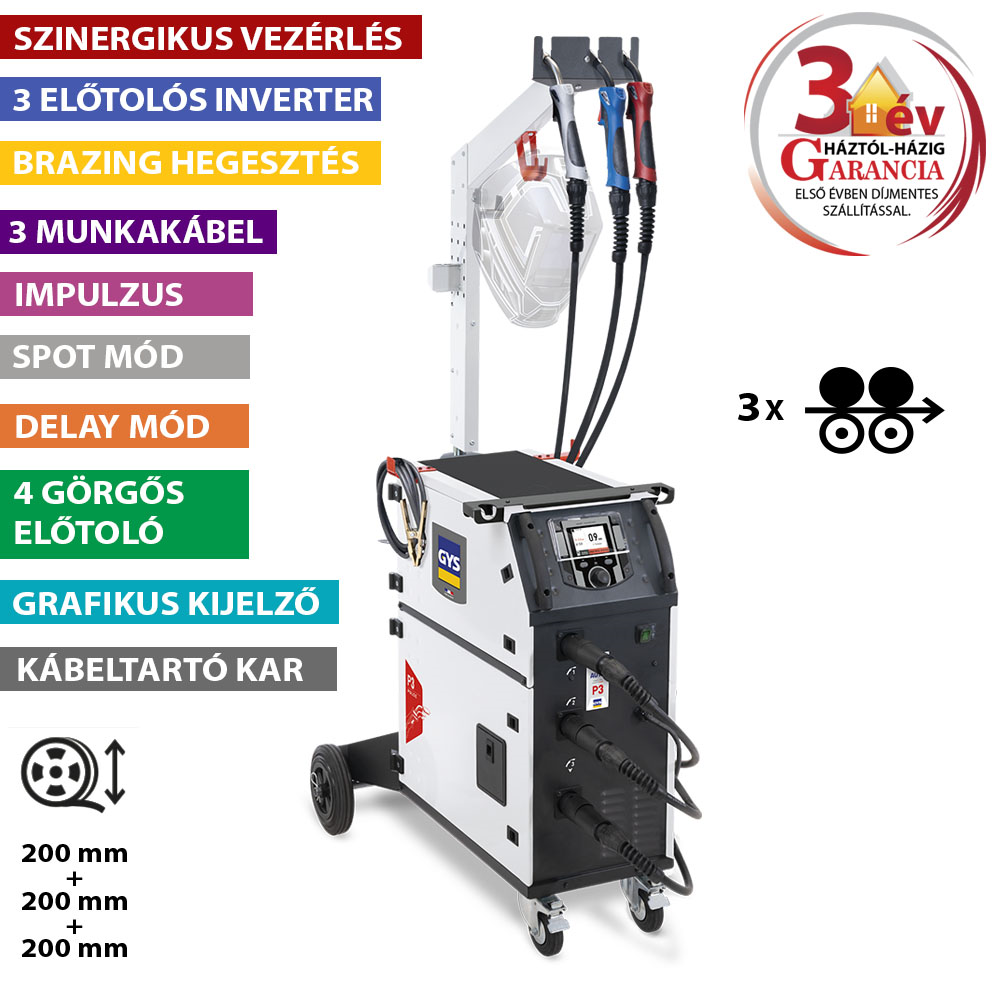 GYS P3 GYS AUTO (PFC) fogyóelektródás "CO" gép termék fő termékképe