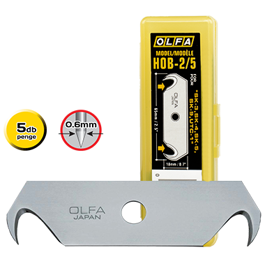 Olfa HOB-2/5 horgas penge, 17.5 mm, 5 db/csomag termék fő termékképe